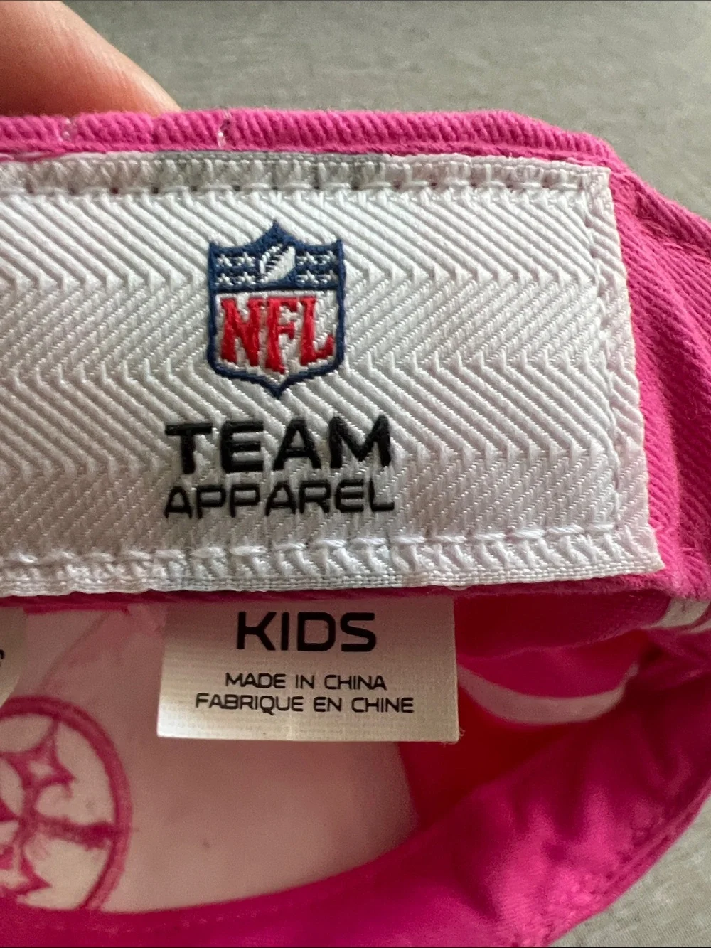 Girls Pink Pittsburgh Steelers Baseball Cap with Embellished Patch